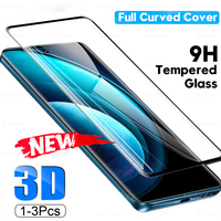 1-3PCS Case For Vivo X100 Pro Curved Tempered Glass Protector vi vo X100pro 100X X 100 Screen Protective Film Full Protection