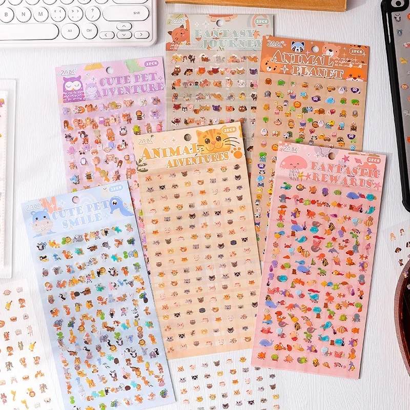 

Mini Cartoon Animal Sticker Sweet Funny Small Scrapbook Journal Sticker for Kids Kawaii DIY Sticker Cute Student Supplies Gift