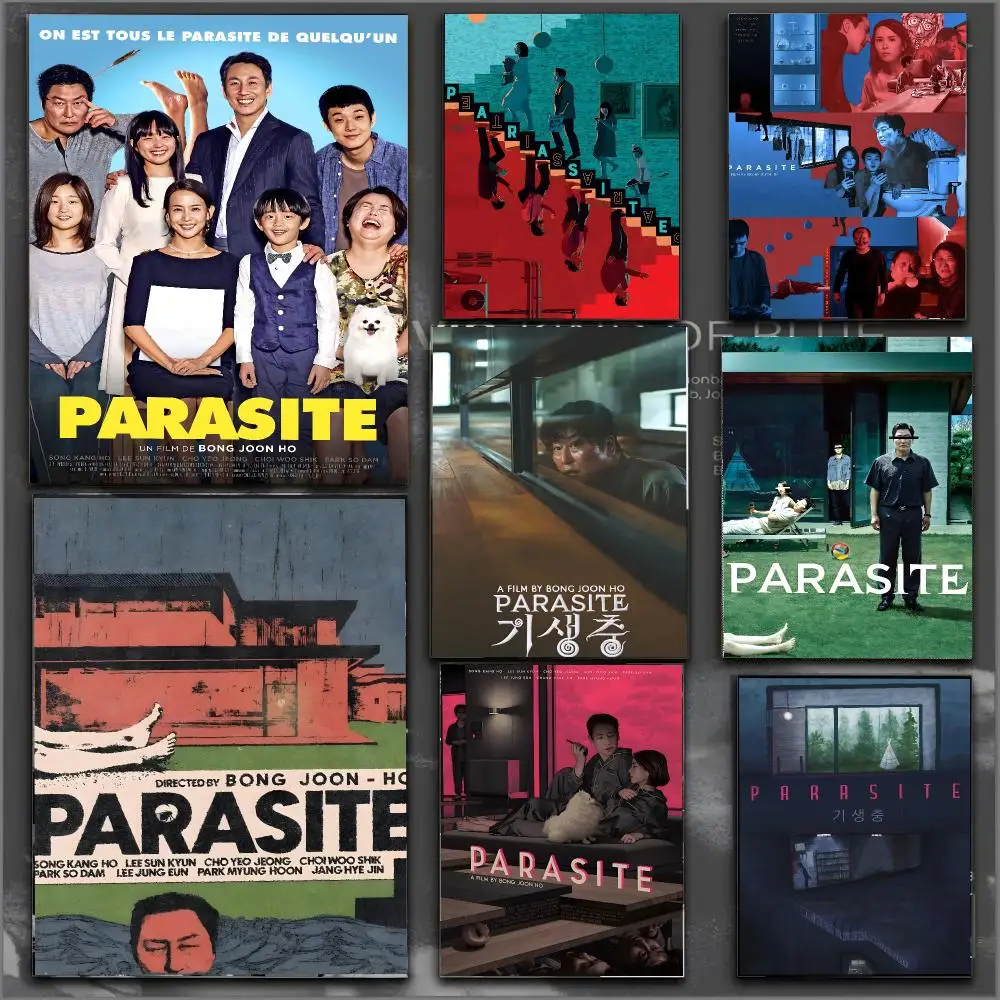 Parasite Korean Movie Social Poster Modern Aesthetic Wall Art Print Minimalist Bedroom Living Room Home Decor Gift