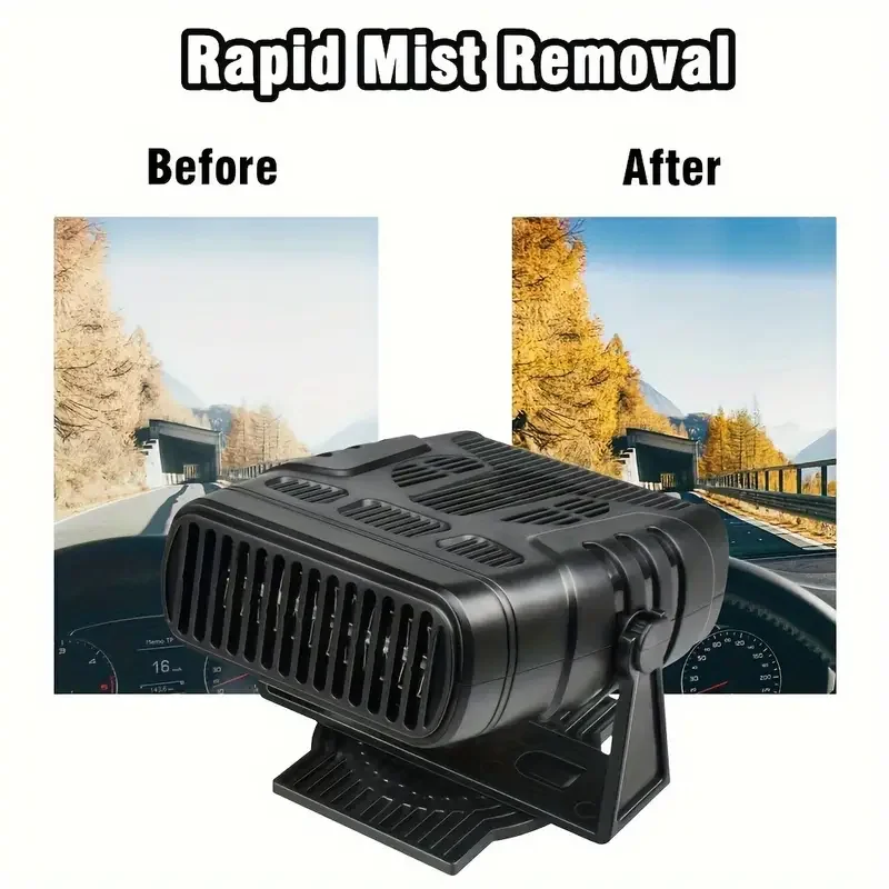 

2 IN 1 Car Cooling & Heater Fan 12V 120W Auto Windshield Anti-Fog Electric Heating Dryer Defogging Demister Defroster Parts