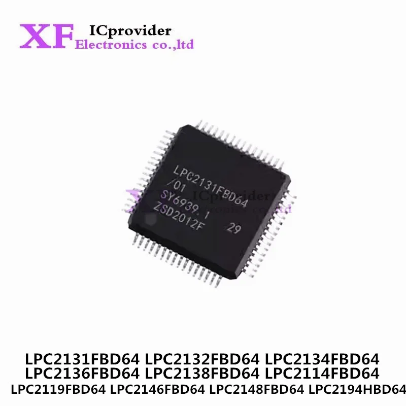 

5Pcs LPC2131FBD64 LPC2132FBD64 LPC2134FBD64 LPC2136FBD64 LPC2138FBD64 LPC2114FBD64 LPC2119FBD64 LPC2146FBD64 LPC2148FBD64 LQFP