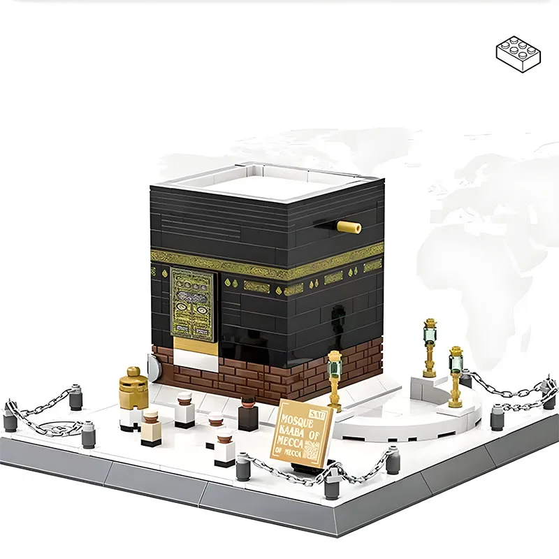 

Модель мировой архитектуры, строительные блоки, игрушка Mecca Mecque Kaaba, 446 шт., частицы, образовательные сборные блоки, игрушки для взрослых и детей