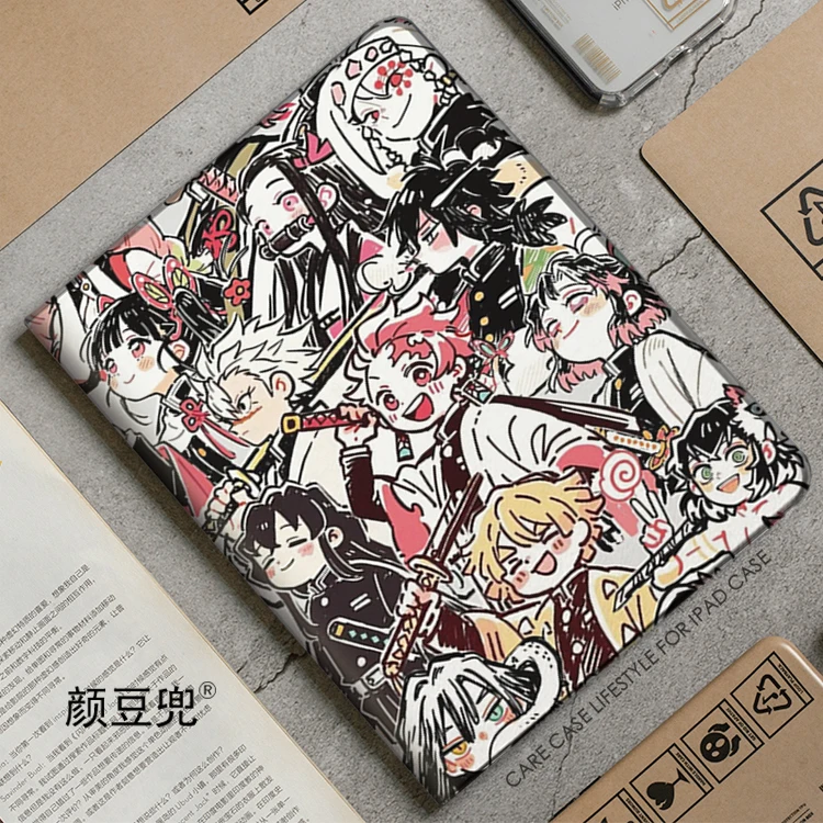 

Demon Slayer Anime Kamado Tanjirou For iPad Air 45 Mini 5 6 Case Luxury Silicone For Pro 12.9 11 For iPad 10th Protective Air 13