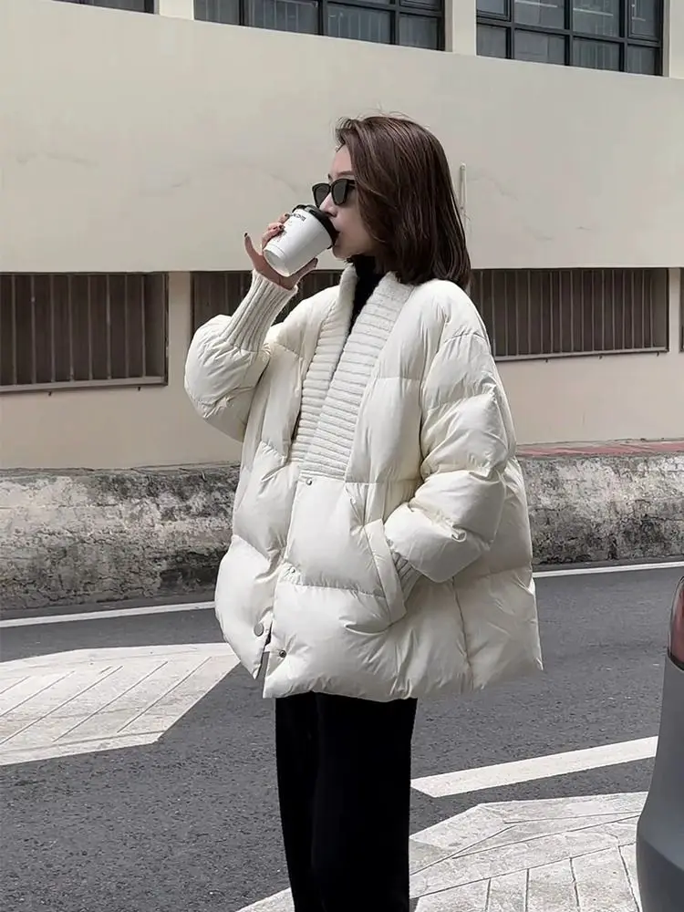 Winter New Women\'S Fashion Casual Everything Temperament Slimming Down Jacket Korea Style Coat