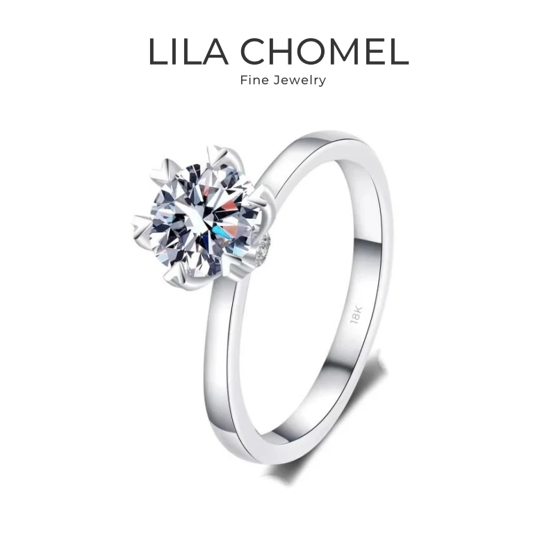 

Women Birthday Gift 18K White Gold Wedding Band 0.5/1/2CT VVS D Color Moissanite Diamond PT950 Platinum Girl Valentine's Day ins