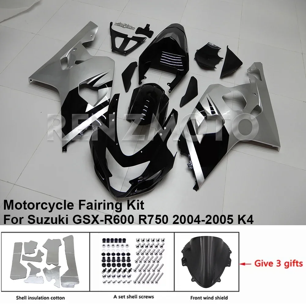 For Suzuki GSX-R600 R750 04-05 K4 K5 Fairing Motorcycle Set Body Kit Decoration Plastic Guard Plate Accessories Shell S0604-141A