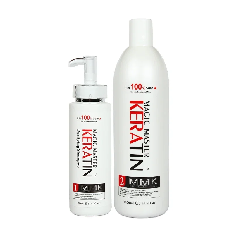 Without Formalin 1000ml Magic Master Brazilian Keratin Hair Treatment+300ml Purifying Shampoo