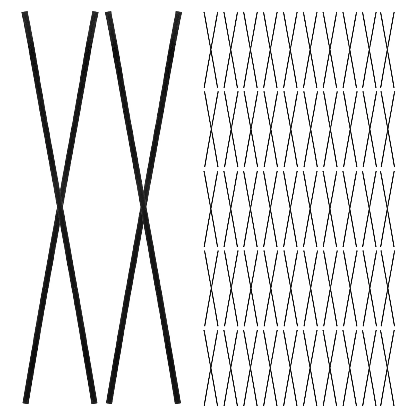 200Pcs Black Fiber Diffuser Sticks for Essential Oils Aromatherapy Home Office Fragrance Diffuser Refill Non-Fading Scent Sticks