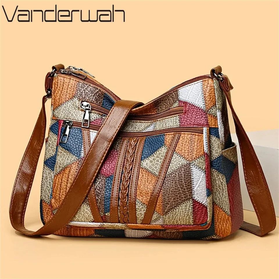 

Winter Style Women's Vintage Crossbody Bag HandBag Fashion Multi-pockets Shoulder Bag All-match Retro Crossbody Bag for Daily