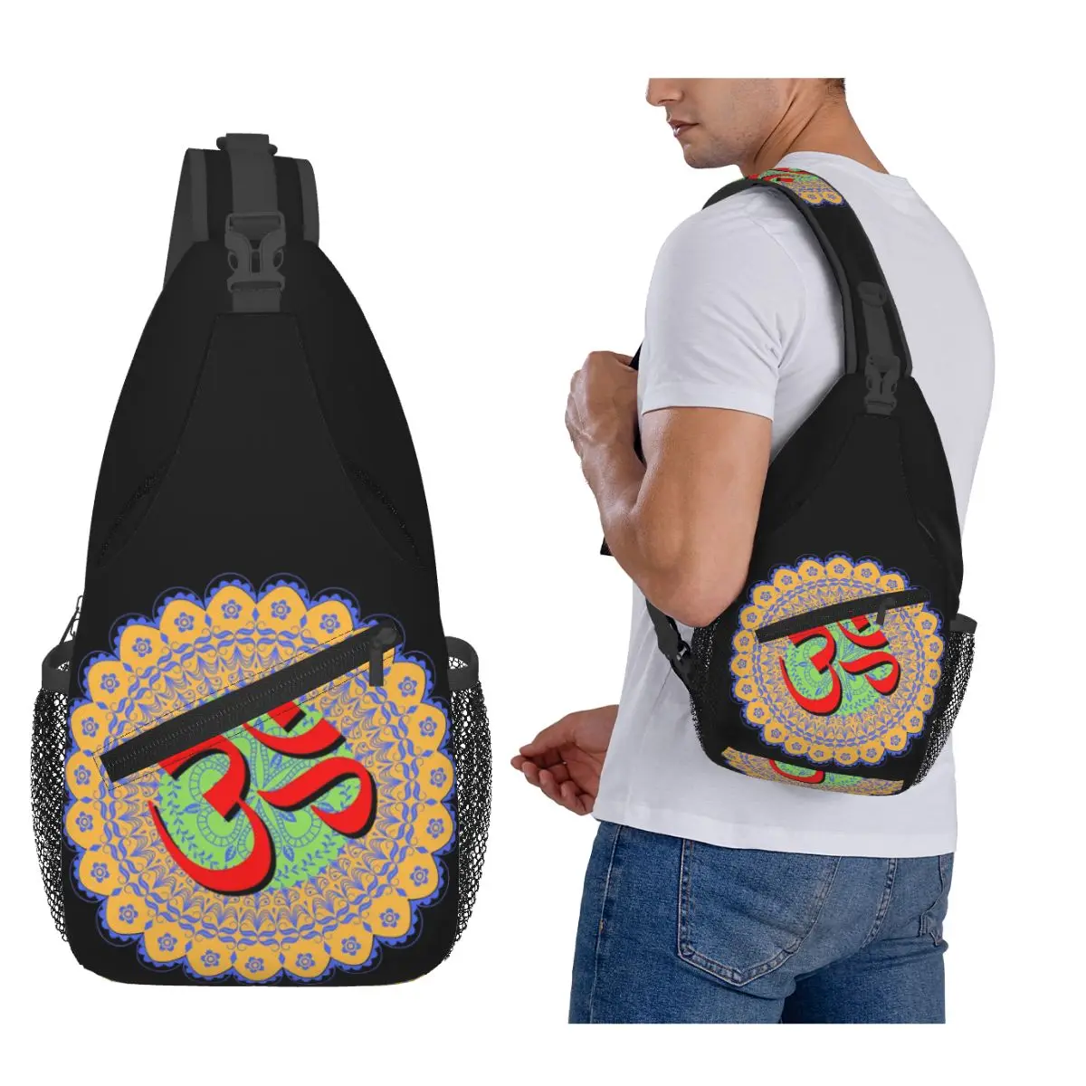 

Om Namah Shivaya нагрудная сумка, мужской рюкзак через плечо, нагрудная сумка, дорожный походный рюкзак, сумка на плечо