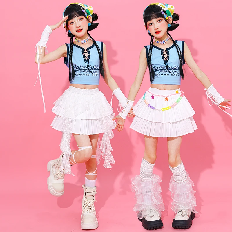 Mädchen Hip Hop Kleidung Crop Top Cargo Hosen Kinder K-pop Street Dance Kostüm Kinder Mädchen Gruppe Streetwear Jazz kleidung Sets
