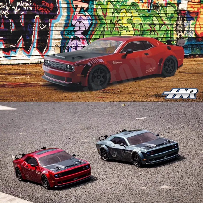 Hnr H9802 1/10 Dodge Srt Hellcat Rc Remote Control Flat Run Drift Model Car 4wd Brushless Children'S Toy Gift