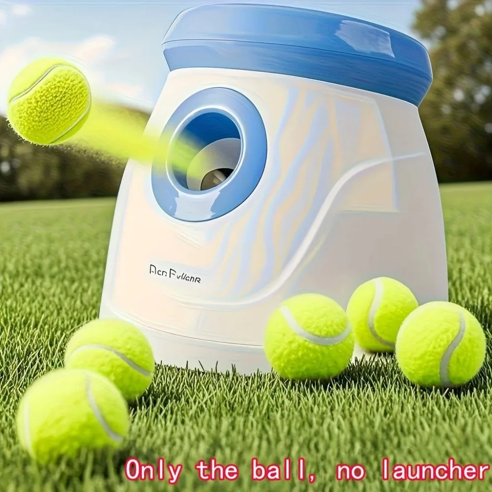 Gummi-Tennisball Hundespielzeug Hochelastisch Gestreift Batteriefrei für Kleine Hunde Outdoor-Spiel – Detail 1