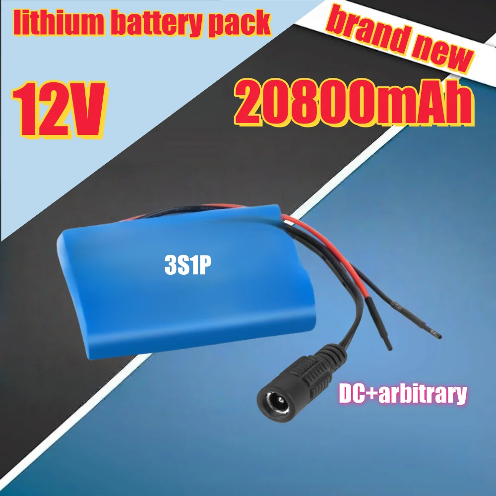 

3S1P12V 20800mAh +Protection Plate 18650 Lithium ion For MP3 / MP4 Player+Charger100% New lithium battery 12v