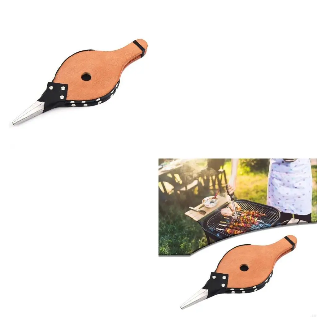 

Wooden Fireplace Bellows, Manual Air Blower Fan for Home DIY Fireplace Tool L4MF