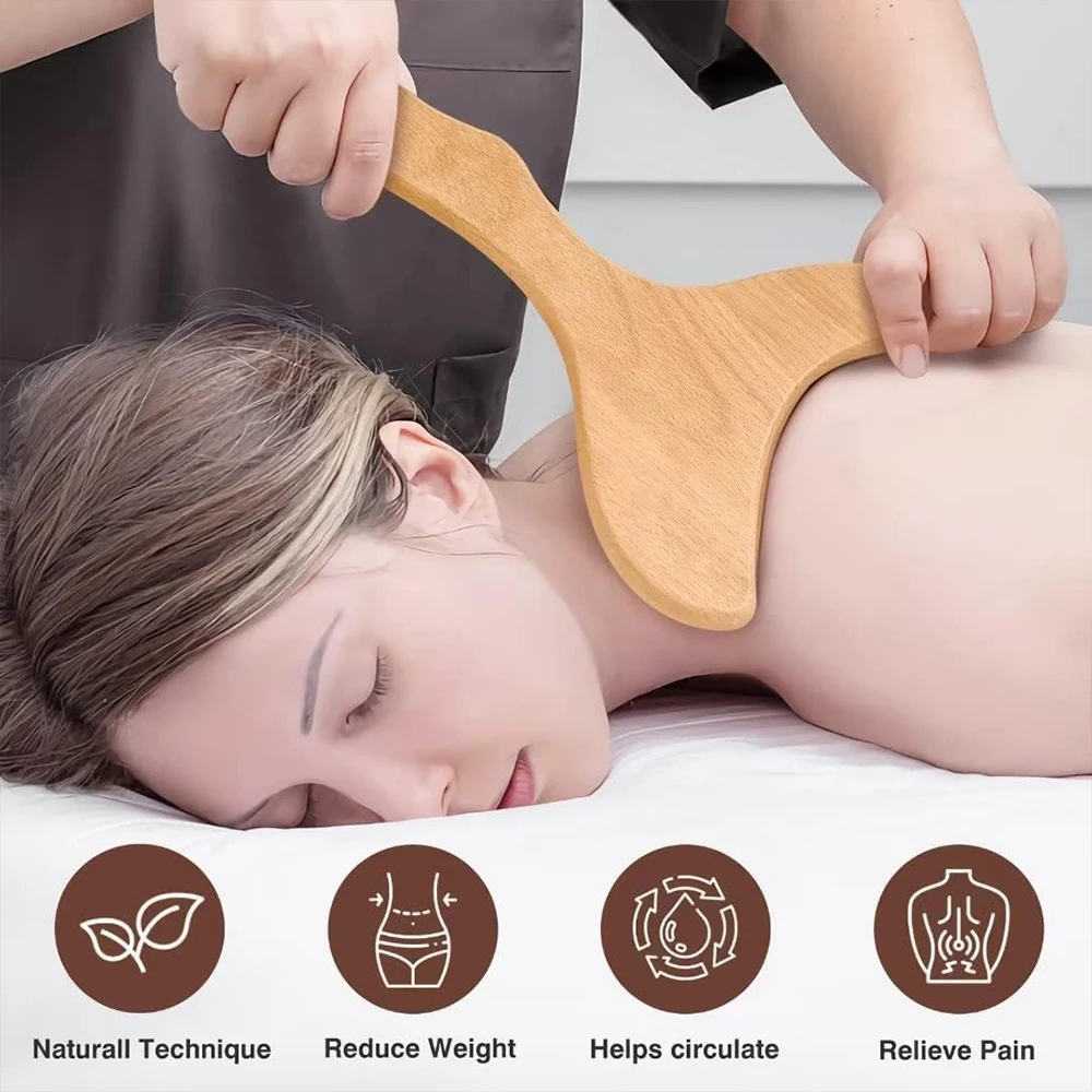 Wooden Massager for Body Shaping Massage Tool Set Wood Therapy Tools for Relieving Muscle Pain Body Lymphatic Drainage Massager