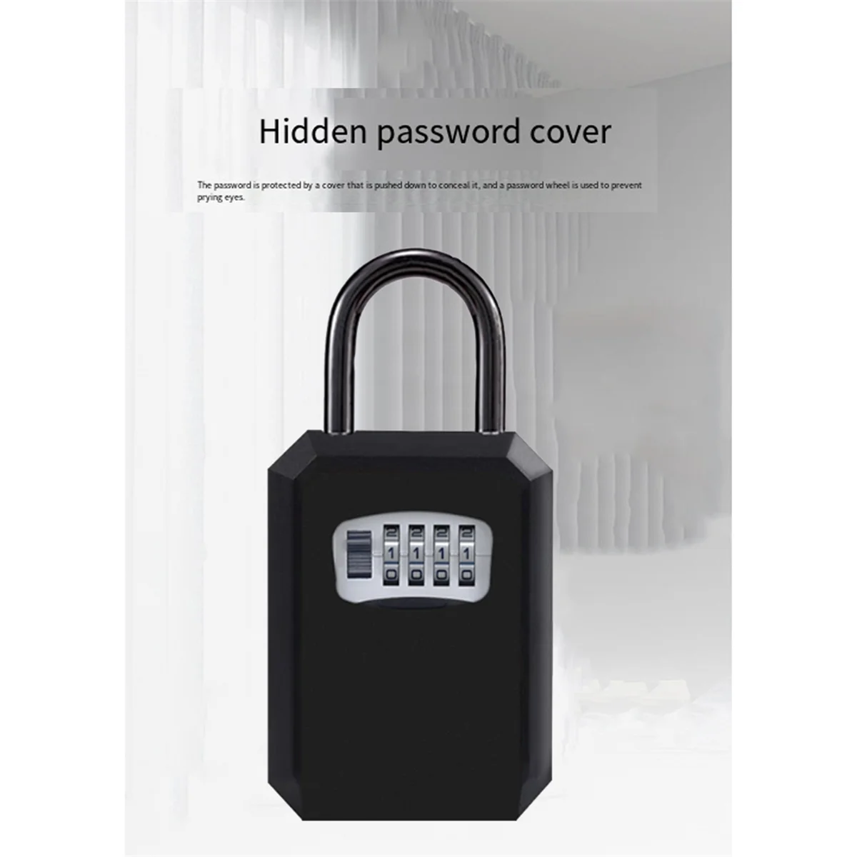 APPLIA-4Digit Code Box Wall-Mounted Password Key Box No-Drilling Required Decorative Home Use Construction Site Entrance Lock