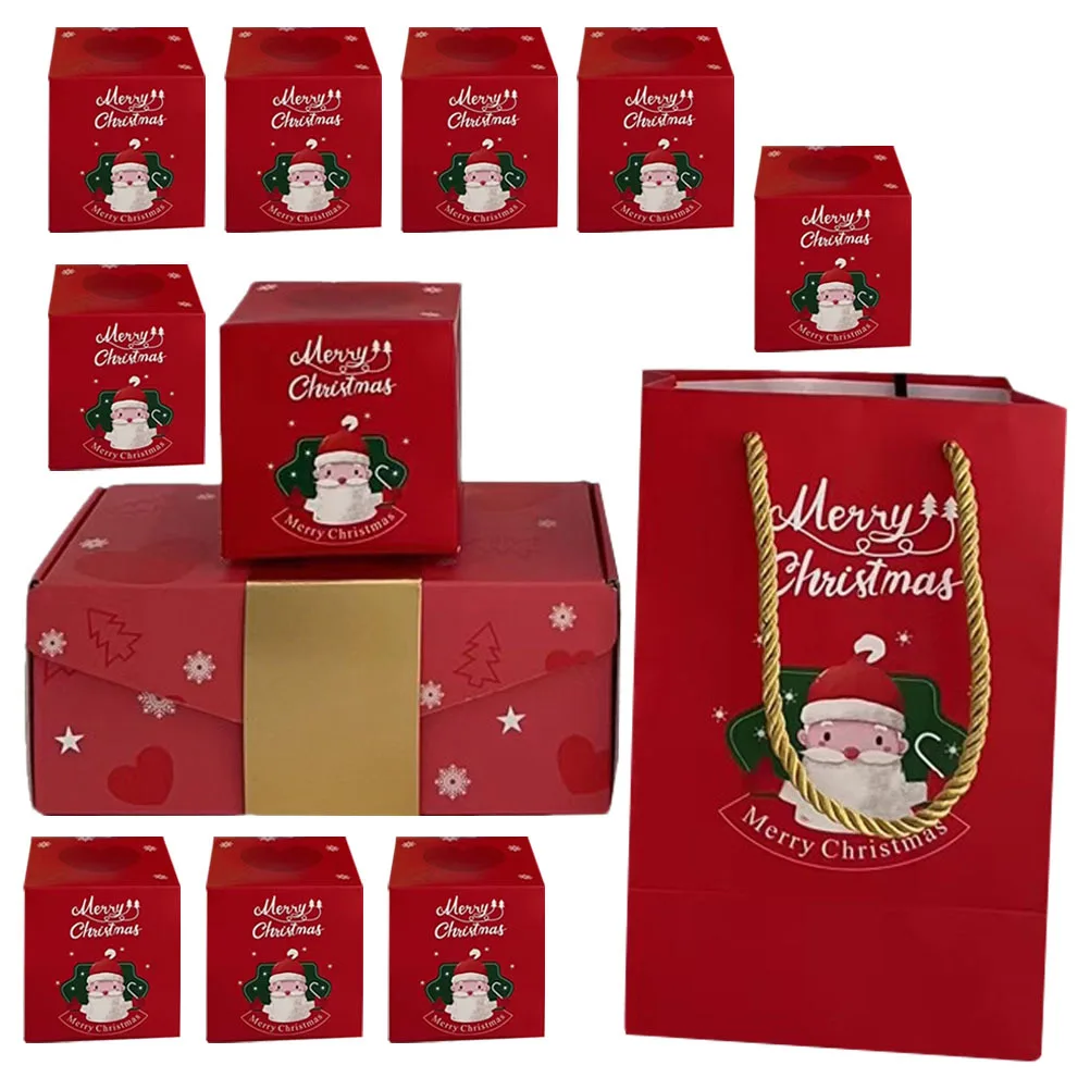 

1Set Fun Pop Box Xmas Gift Set Bright Colored Paper Bouncing Boxes for Christmas Party Favors Candy Storage