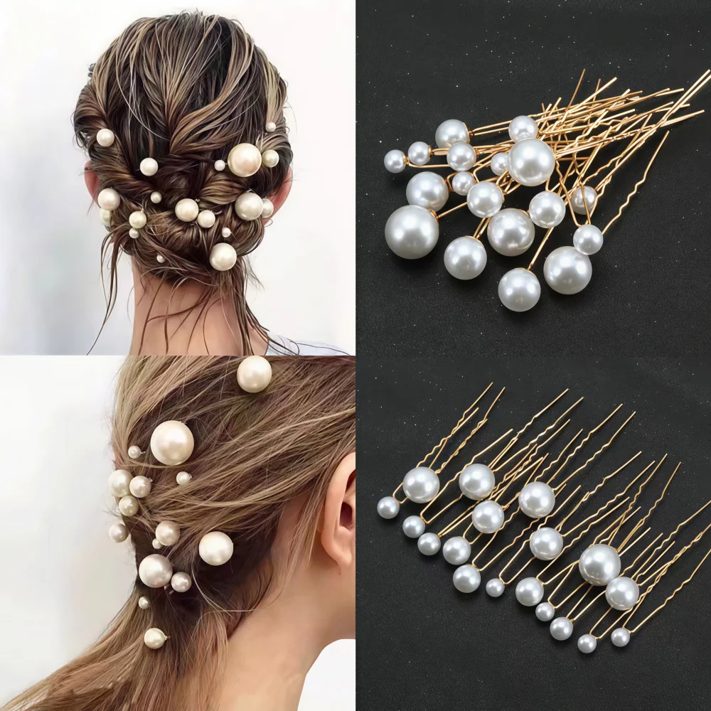 Fashion Pearl Hair Clip Pins For Women Girls Wedding Bride Hairpins Luxury Barrettes Bridal Hair Pins Decorate Hair Accessories image 2