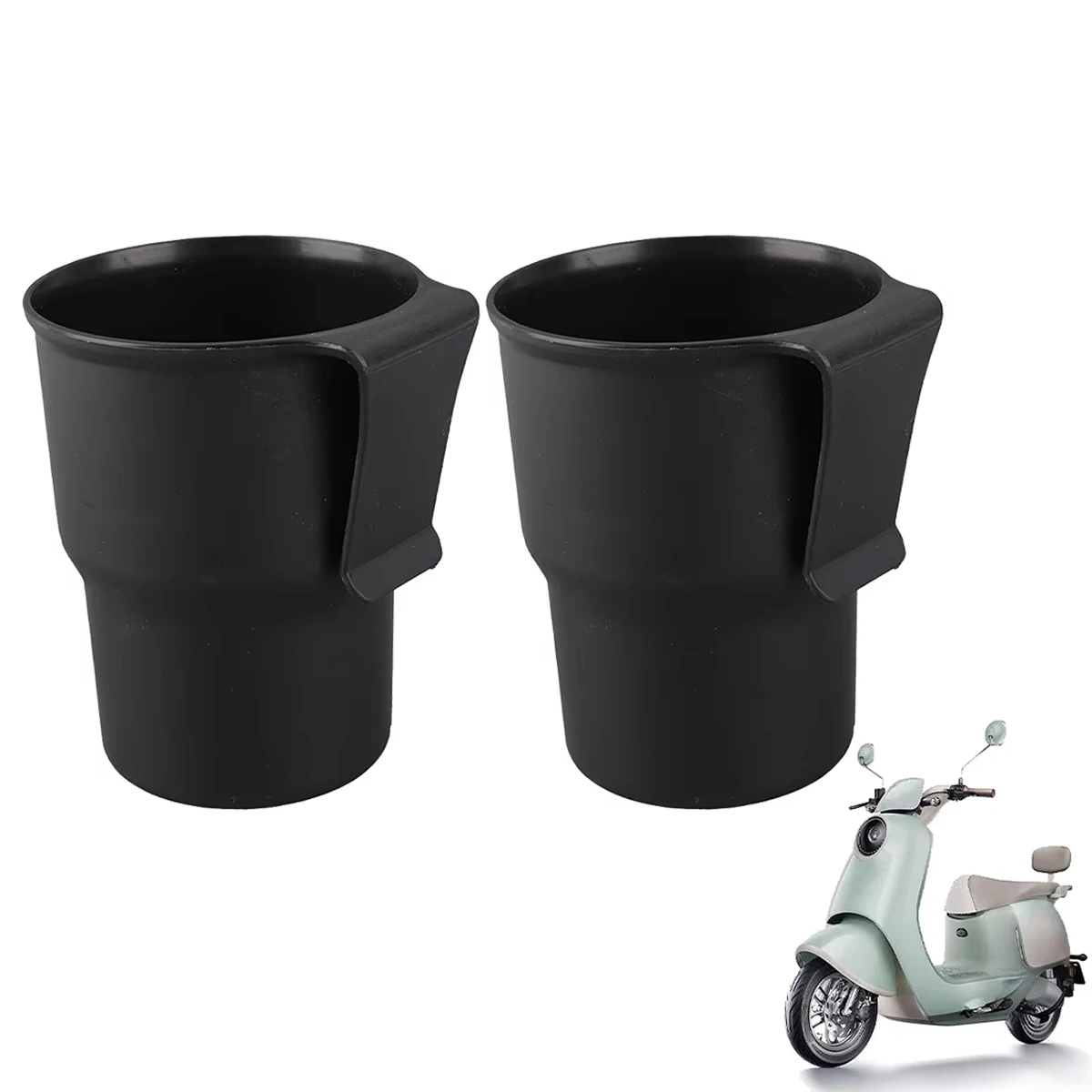 2-Pack Motorcycle Cup Holder with Clip, Car Air Vent Cup Holder, Universal Water Bottle Holder, Suitable for Motorcycles, Bicycles, Electric Bikes