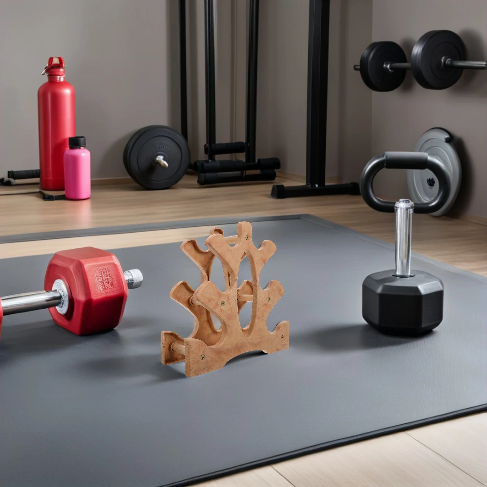 

3 Pcs Dumbbell Rack Compact Design Holder for Display Storage PP Tier Organizer Stand