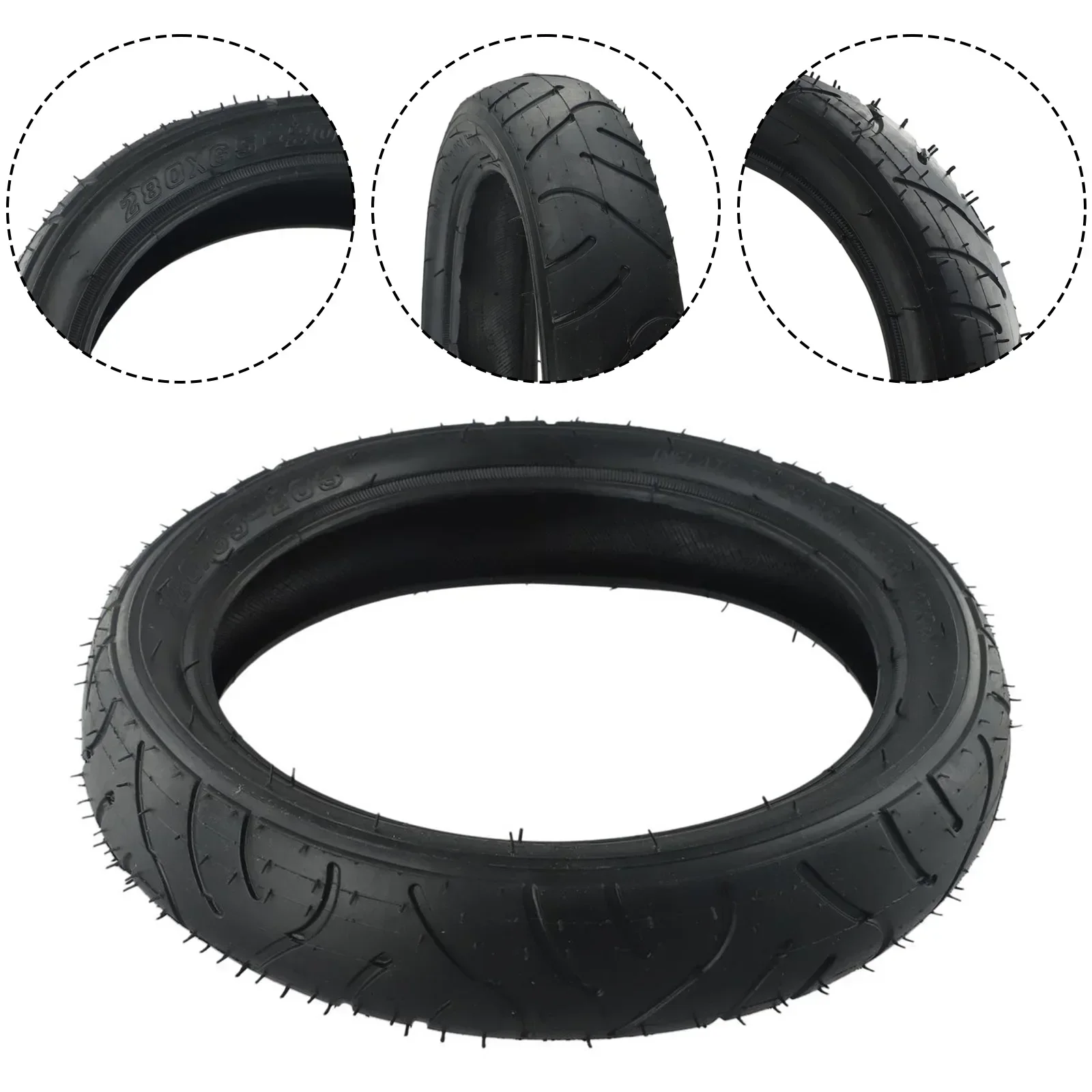 For Pushchair Childen Car Inner Tube 280 X 65-203 Accessories Black Replace Rubber Tube Wearproof High Quality