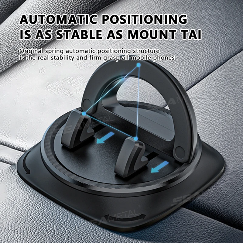 BLALION 360° Rotation Car Phone Holder Mat Pad Dashboard Automatic Clamping Anti Slip Anti bumping Stand For Phone GPS Bracket