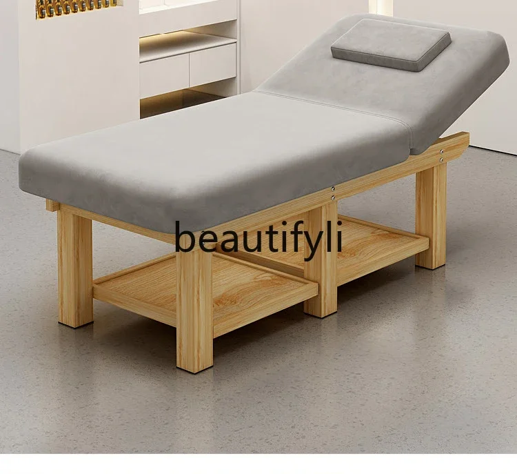 

Multifunctional solid wood beauty massage massage bed, special spa for beauty salons, ear and eyelash treatment bed