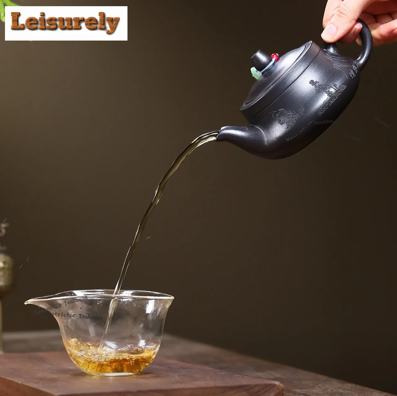 290ml Classic Yixing Purple Clay Teapots Handmade  High Mountains Pot Raw Ore Stone Yellow Mud Kettle Zisha Tea Set Tableware