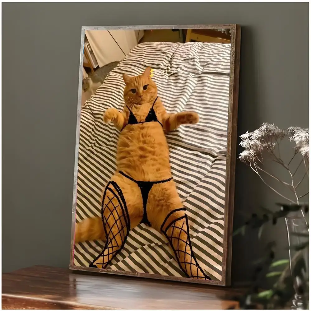 Internet Meme Cat Meme Poster Modern Wall Art Bedroom Living Room Print Unframed