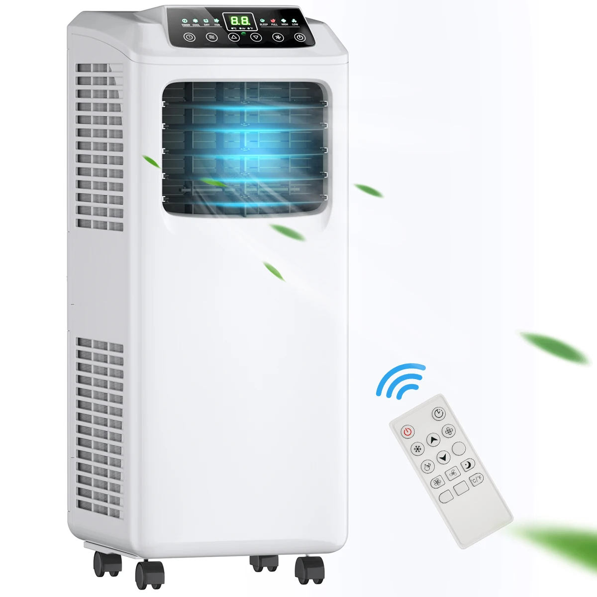 9000 BTU Portable Air Conditioner & Dehumidifier Function Remote w/ Window Kit