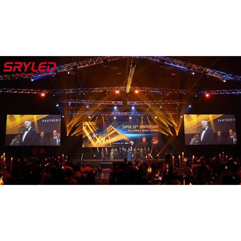 SRYLED LED Screen P2.6 P2.9 P3.91 P4.81 SMD2121 Indoor Rental Stage Church Event Backdrop LED Display Screen Overseas Warehouse
