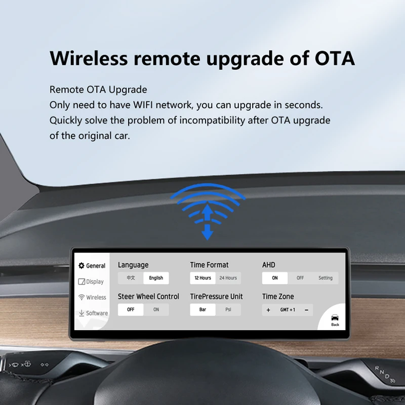 Compatible with Tesla Model 3/Y 8.8-inch Hidden Air Vent Dashboard, Supports Voice Control CarPlay