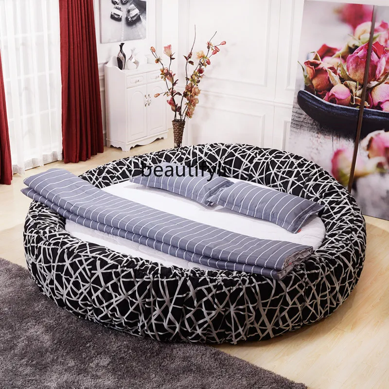 Cloth Bed Double Bed Soft Bag Large and Medium Fabric round  Bird Nest  round Personalized Creative Theme Large round Bed