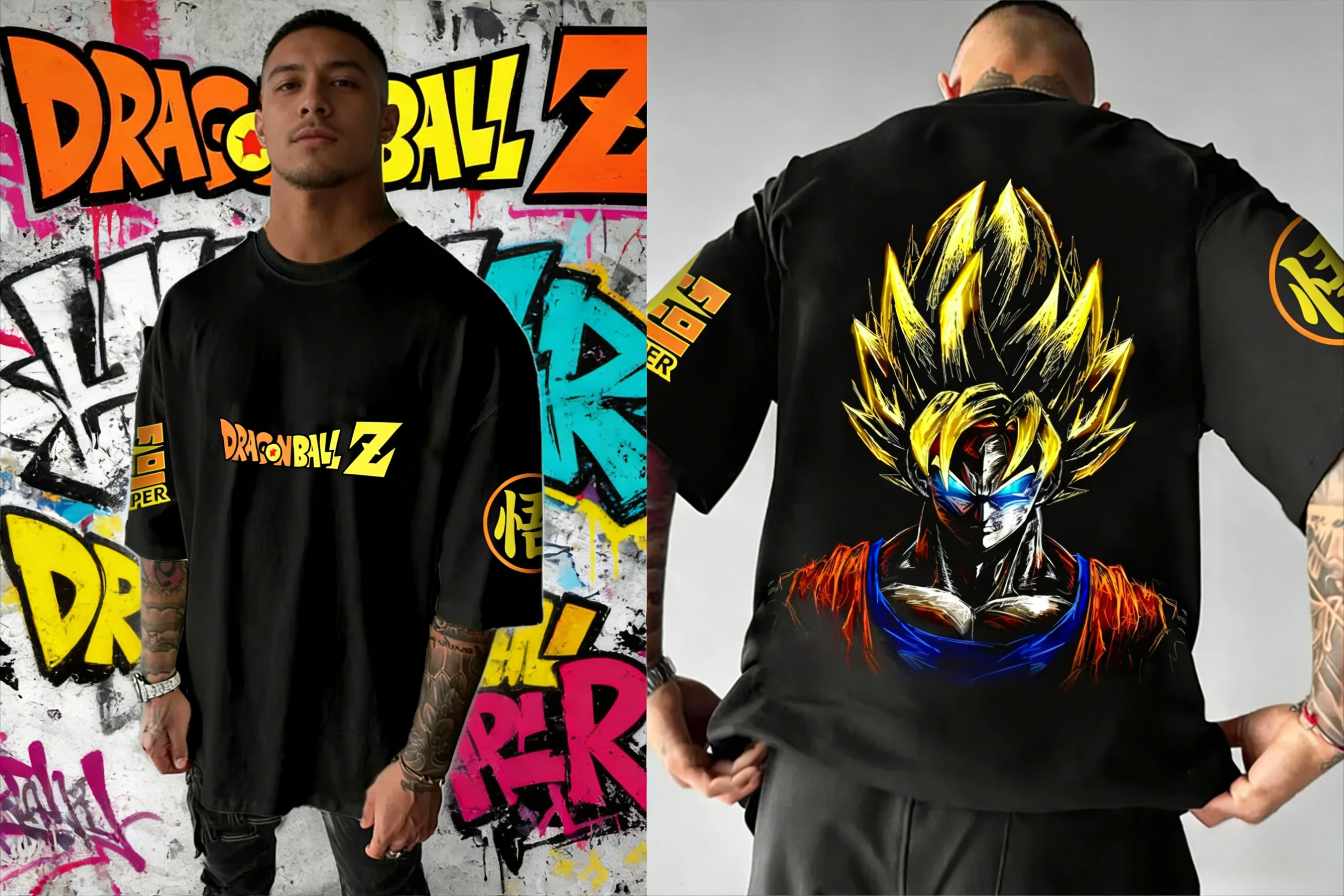 2026 Neues Sommer-T-Shirt zum 40. Jubiläum von Dragon Ball mit Son Goku, 100% Baumwolle, Anime-Print, Übergröße, Lässige Streetwear, Unisex, Y2K
