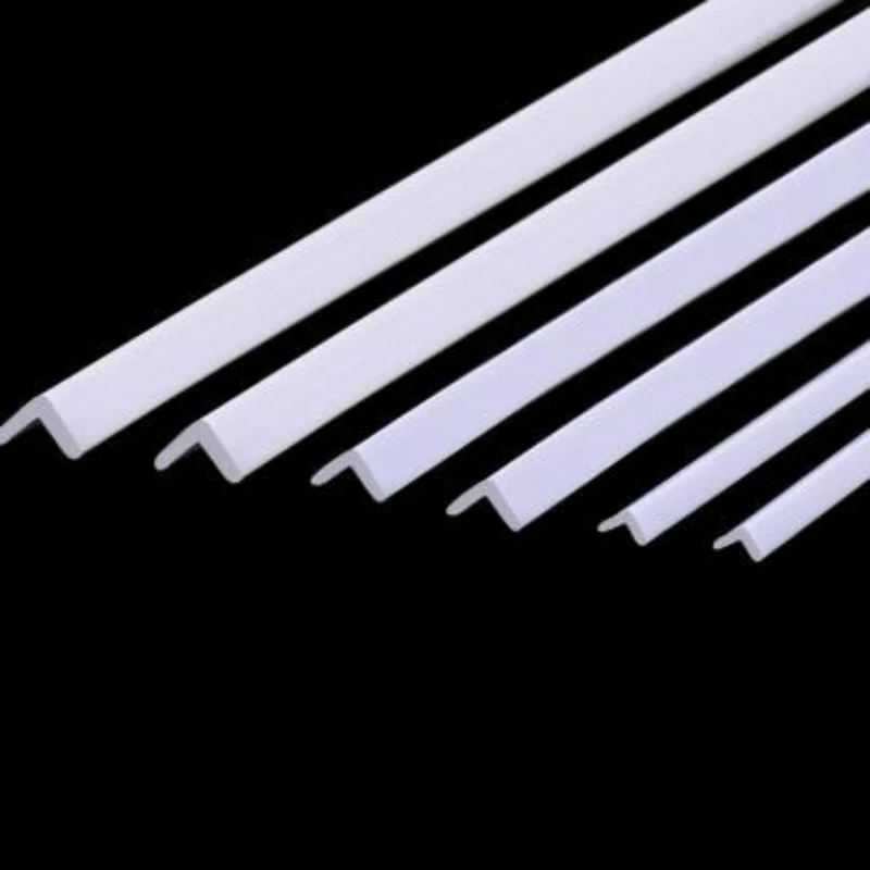 20pcs Length 500mm L-shape ABS Plastic Long Angle Rod Material DIY Model Car Frame Making Processing Accessories