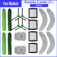 For iRobot Roomba Combo j7+, j7, j9+, 10 Max Robot Vacuum Accessories Dust Bag Roller Side Brush Hepa Filter Mop Cloths Rag   4.