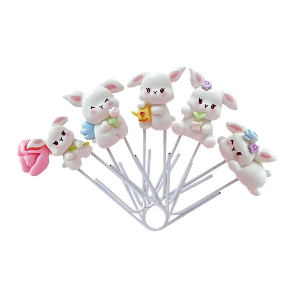 5Pcs Rabbit Paper Clips Metal Easter Bunny Shaped Decorative Clips for Office School DIY Bookmarks Easter Party Supplies