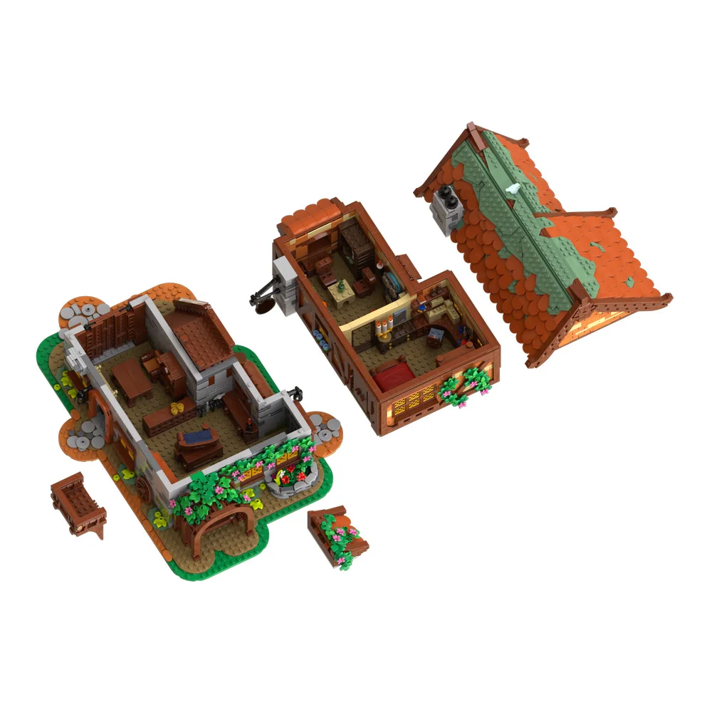 

MOC Medieval Carpentry Workshop Building Blocks Model Joiner's Workshop Architecture Bricks Assembly Toys Kids Birthday Gifts