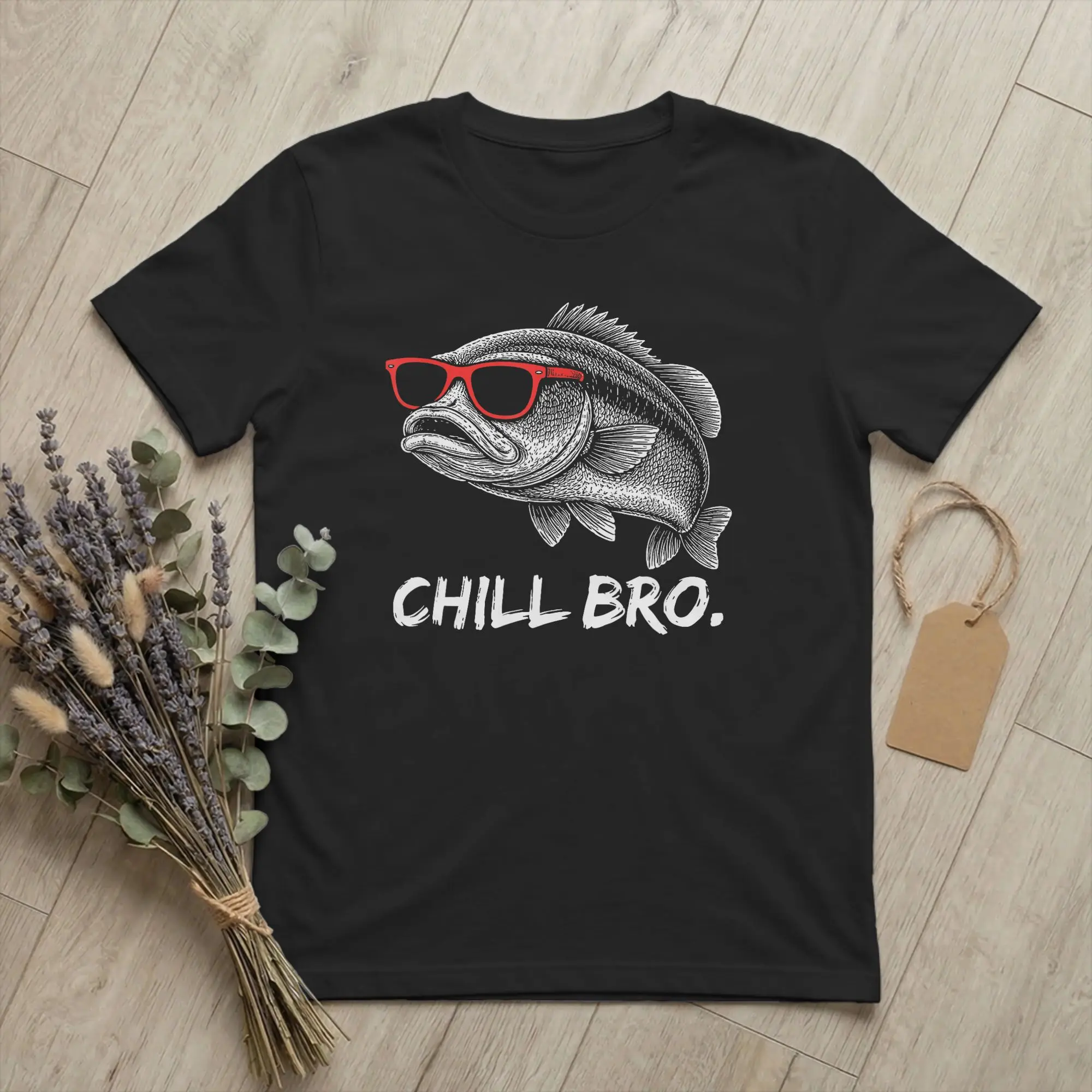 Chill Bro Funny Carp With Sunglasses T Shirts Men's  Cotton Novelty T-Shirt O Neck  Tees Short Sleeve Tops Summer