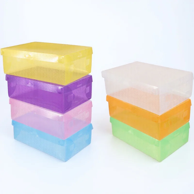 

7Pcs Shoe Storage Boxes Stackable Plastic Organizer Shoes Holder Rack for Closet Entryway Shoe Storage Box Sneaker Organizer Box