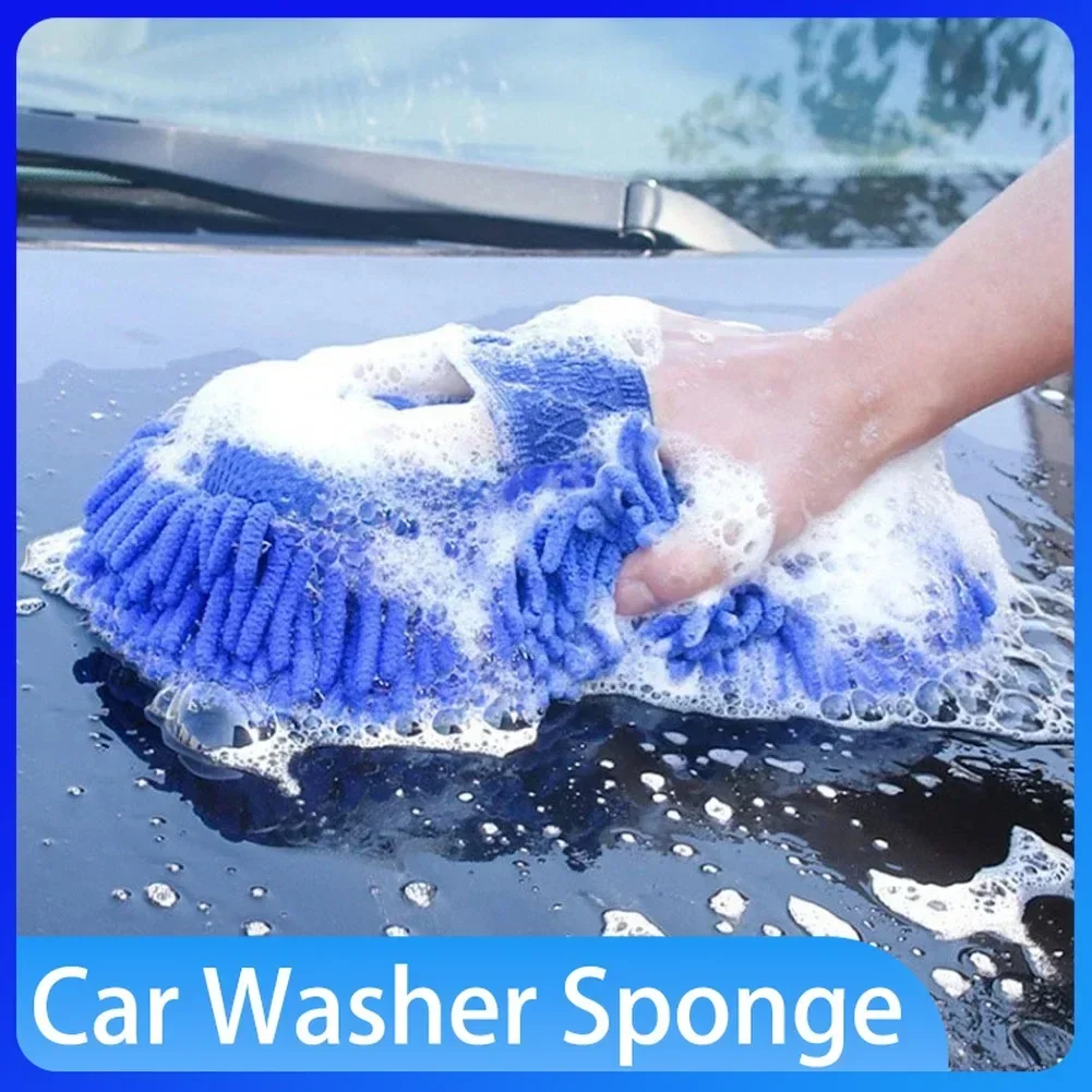 

1/2Pcs Microfiber Car Washer Sponge Cleaning Car Care Detailing Brushes Washing Towel Auto Gloves Styling Accessories