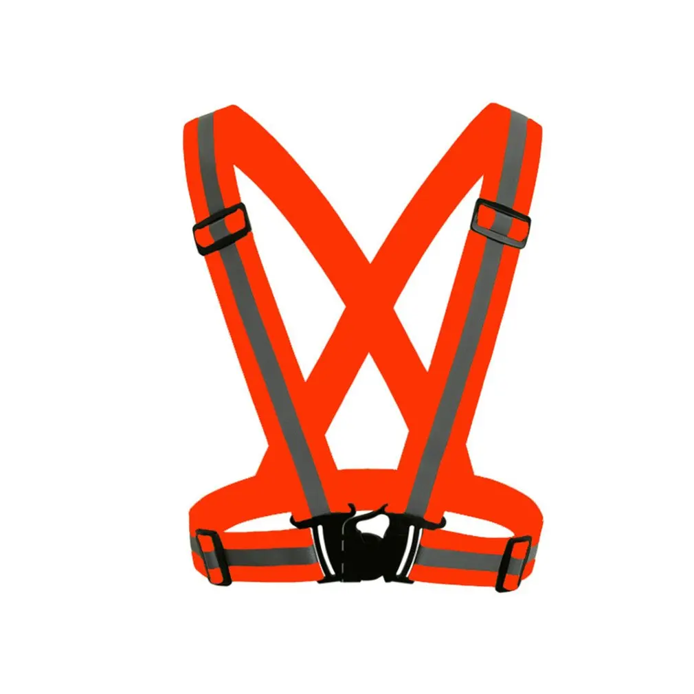 

Adjustable Safety Vest Highlight Reflective Straps Night Running Riding Clothing Vest Elastic Band Dropshipping Wholesale Hot