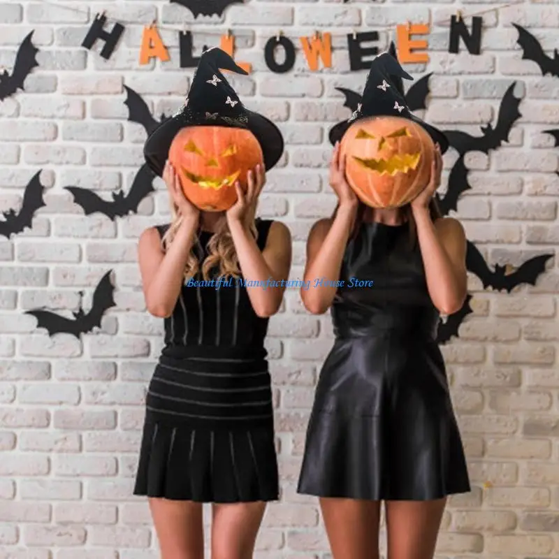 E56A Lễ Hội Mũ Phù Thủy Hóa Trang Ruy Băng Mũ Phù Thủy Người Lớn Trẻ Mũ Phù Thủy Cho Các Lễ Kỷ Niệm Theo Chủ Đề Khác Nhau