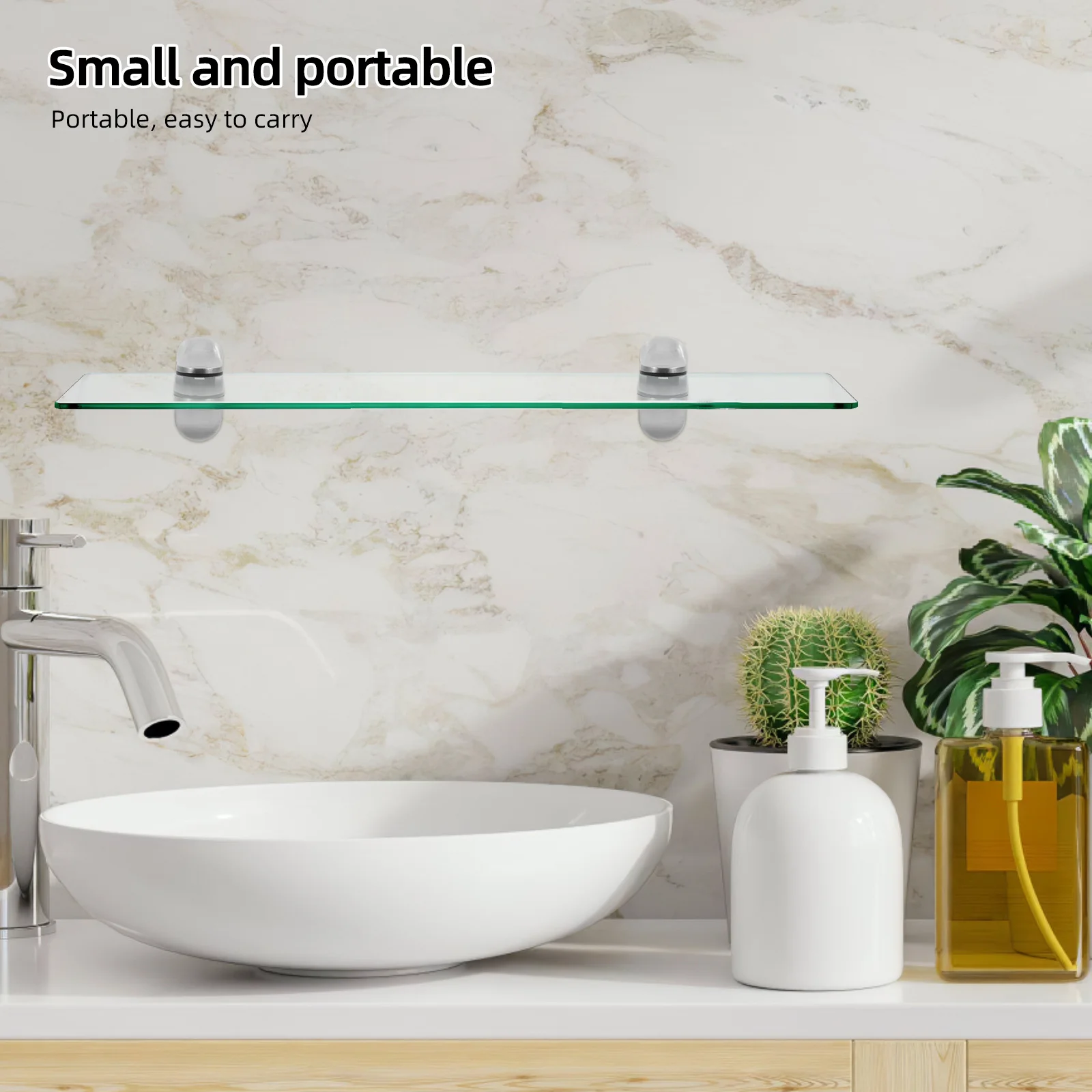 

2Pcs Wall Mounted Shelf Fixer Adjustable Glass Bracket Brushed Nickel Heavy Duty Glass Gripper Clamp for Bathroom Kitchen Living