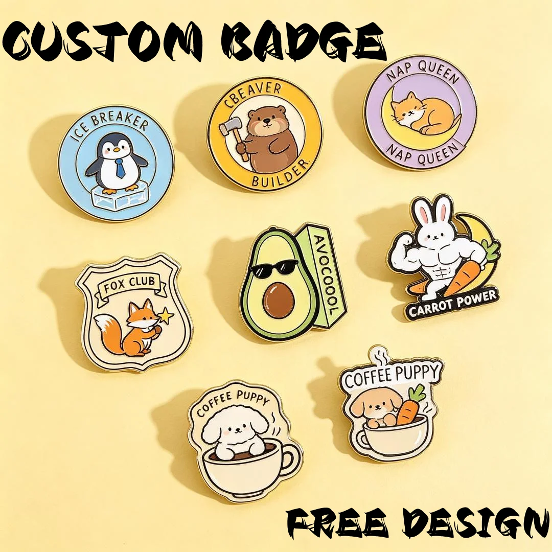 China Pins Manufacturers No Minimum Cartoon Custom Lapel Enamel Pin Metal Crafts Badge Anime Hard Soft Enamel Pins