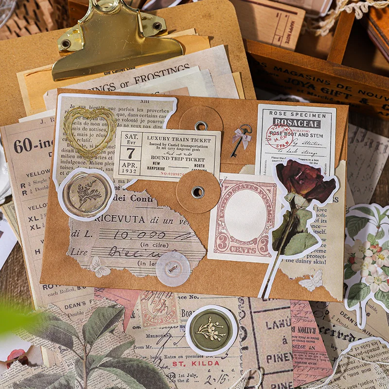 Moritz's Reading Room Series Retro Paper, Memo Pad, Message Paper, 4 Pacotes por Lote