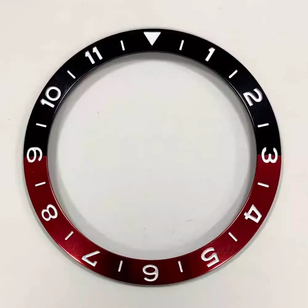 38mm aluminum ring GMT1-11 font outer diameter 38mm inner diameter 30.5mm, suitable for the store water ghost 40mm case