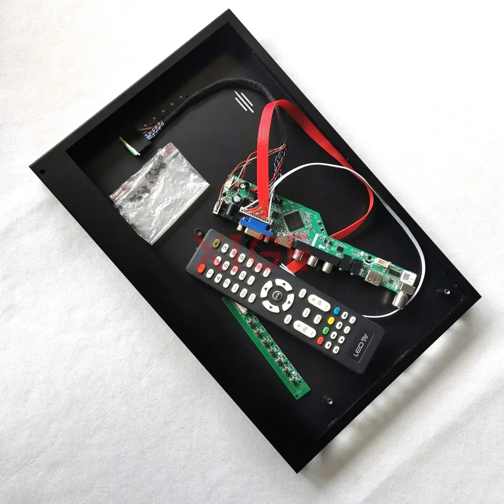 

Fit B156HTN01/B156HTN02/B156HTN03 Metal Case&Driver Board Panel 1920*1080 15.6" USB+AV+HDMI+VGA Kit TV Analog Signal LVDS 40-Pin