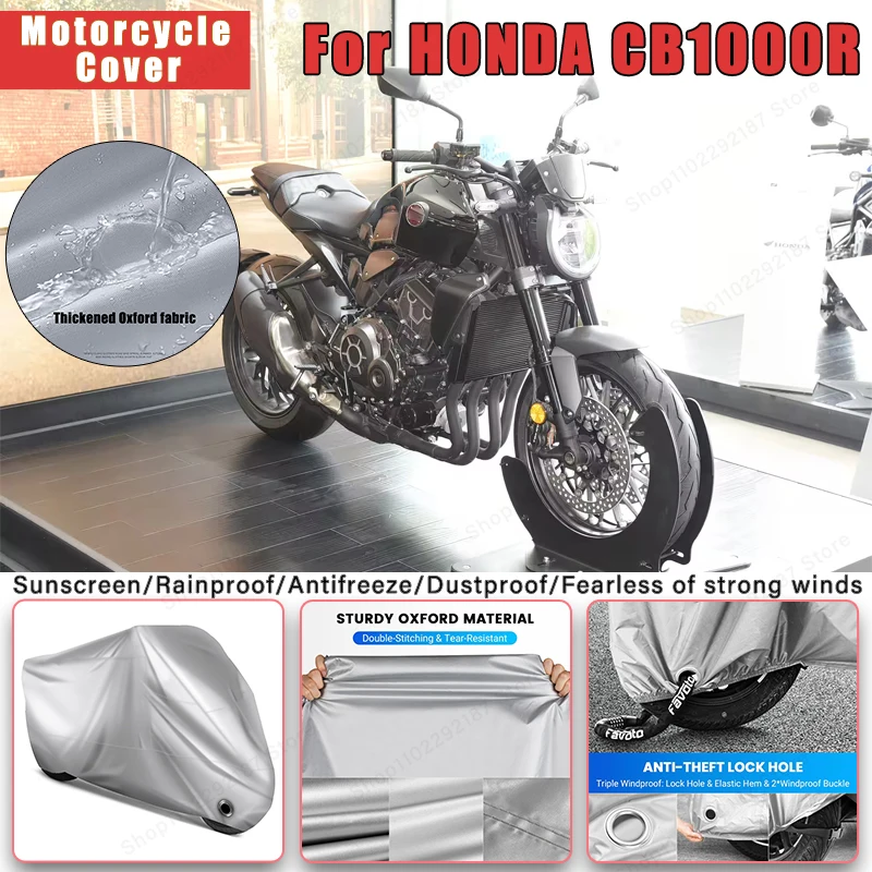 

For HONDA CB1000R No Ear Motorcycle Cover - Outdoor Full Body Protection, Waterproof Dustproof Heat-Resistant Moto Accessories